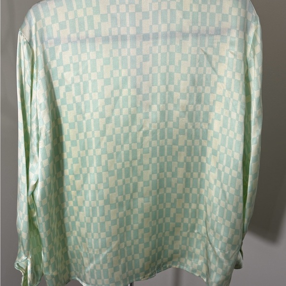 Club Monaco Green Silk Pajama Top - Picture 7 of 8